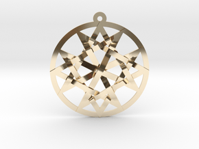 Unicursal Maltese Cross/The Quantum Communicator in 14k Gold Plated Brass
