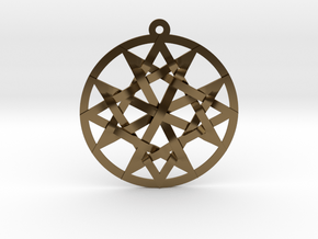 Unicursal Maltese Cross/The Quantum Communicator in Polished Bronze