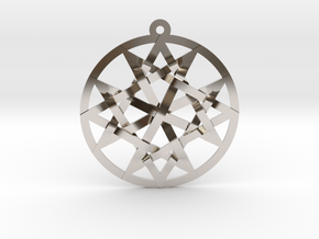 Unicursal Maltese Cross/The Quantum Communicator in Rhodium Plated Brass