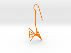 swan (medium) in Orange Processed Versatile Plastic