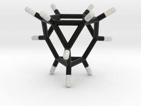 0290 Truncated Tetrahedron Molecule (C12H12) in Full Color Sandstone
