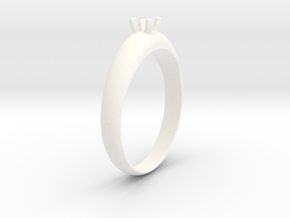 Ø19.70 mm Diamond Ring Ø3.7 Mm Diamond Fit in White Processed Versatile Plastic