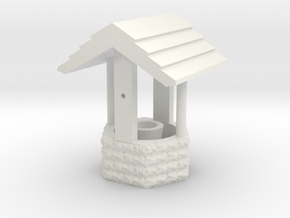 Wishing Well - HO 87:1 Scale in White Natural Versatile Plastic
