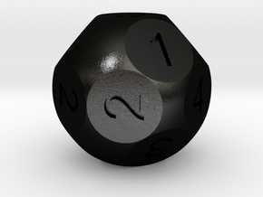 D16 Sphere Dice numbered as 4D2 in Matte Black Steel