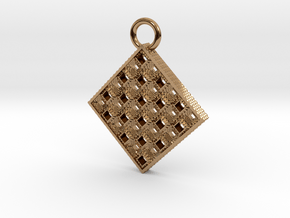 Toothy Grater Key Chain in Polished Brass