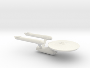 USS Enterprise Miniature 1:5000 in White Natural Versatile Plastic