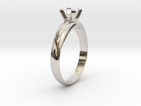 Ø19.70 Mm Diamond Ring Ø5.6 Mm Fit in Rhodium Plated Brass