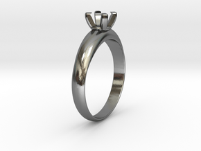 Ø19.70 Mm Diamond Ring Ø5.6 Mm Fit in Polished Silver