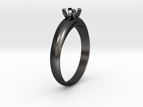 Ø19.70 Mm Diamond Ring Ø4.5 Mm Fit in Polished and Bronzed Black Steel