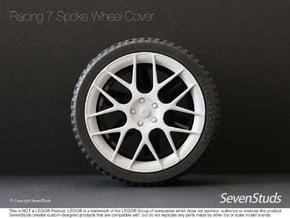 Racing Wheel Cover 03_56mm in White Natural Versatile Plastic