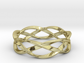 Weave Ring (Large) in 18k Gold Plated Brass