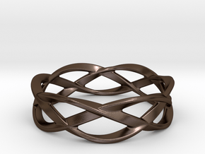 Weave Ring (Large) in Polished Bronze Steel