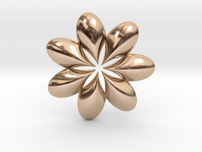0295 AntisymmetricTorus (p=6.0) 3cm #015 in 14k Rose Gold Plated Brass