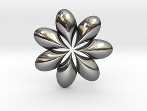 0295 AntisymmetricTorus (p=6.0) 3cm #015 in Fine Detail Polished Silver