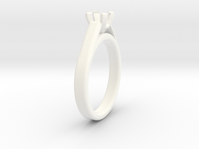 Ø19.62 Mm Diamond Ring Ø5.6 Mm Diamond Fit in White Processed Versatile Plastic