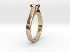 Ø19.62 Mm Diamond Ring Ø5.6 Mm Diamond Fit in 14k Rose Gold Plated Brass