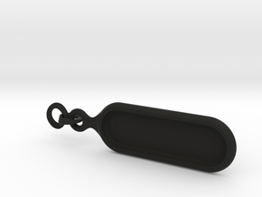 Biolace customizable keychain in Black Natural Versatile Plastic