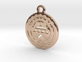TriodeGirl Logo Key Fob 1 in 14k Rose Gold Plated Brass