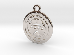 TriodeGirl Logo Key Fob 1 in Rhodium Plated Brass