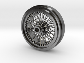 1/8 Wire Wheel Front, with 72 spokes in Fine Detail Polished Silver