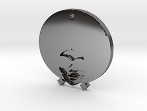 Funky Afro Girl in Fine Detail Polished Silver
