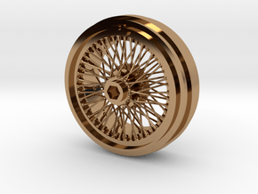 1/8 Wire Wheel Front, with 72 spokes in Polished Brass