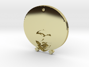 Funky Afro Girl in 18k Gold Plated Brass