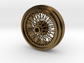 1/8 Wire Wheel Front, with 72 spokes in Polished Bronze