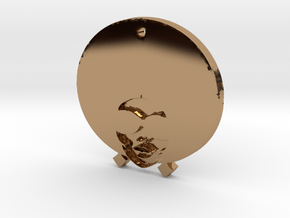Funky Afro Girl in Polished Brass