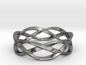 Weave Ring (Large) in Polished Silver