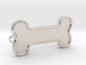 Dog Bone Keychain in Platinum