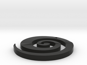 Swirl Ear Ring in Black Natural Versatile Plastic