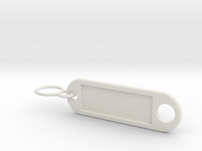 real keychain in White Natural Versatile Plastic