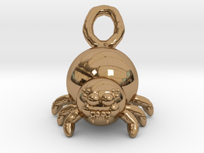 Cute Spider in Polished Brass