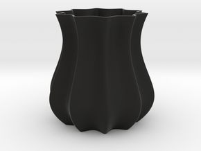 Vase in Black Natural Versatile Plastic