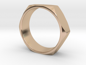 Nut Ring 14 in 14k Rose Gold Plated Brass