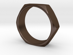 Nut Ring 14 in Polished Bronze Steel