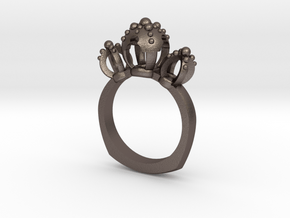 Il Duomo Ring in Polished Bronzed Silver Steel