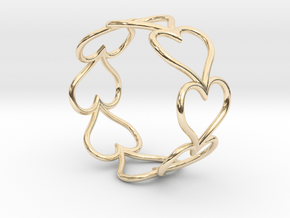Size 7 Love Heart D in 14K Yellow Gold