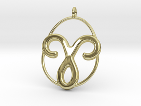 Aries Pendant in 18k Gold Plated Brass