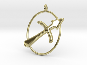 Sagittarius Pendant in 18k Gold Plated Brass