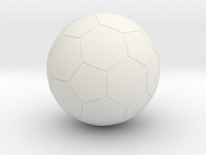 Foosball 3.43cm diameter in White Natural Versatile Plastic