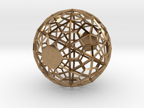 Wireframe Sphere in Natural Brass