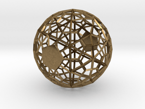 Wireframe Sphere in Natural Bronze