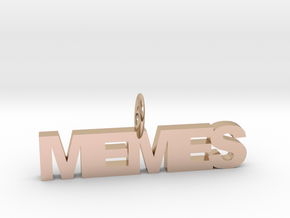 Memes in 14k Rose Gold Plated Brass