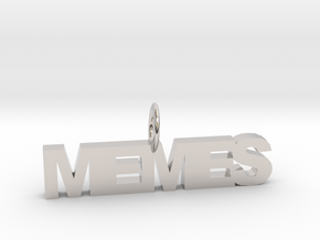 Memes in Rhodium Plated Brass