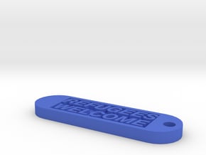 Keychain 100€ donate in Blue Processed Versatile Plastic