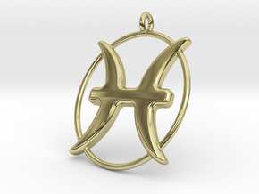 Pisces Pendant in 18k Gold Plated Brass