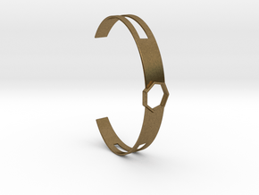 Armband Metall 7-Eck Heptagon slice in Natural Bronze