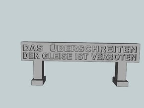 DAS ÜBERSCHREITEN DER GLEISE IST VERBOTEN in N in Tan Fine Detail Plastic